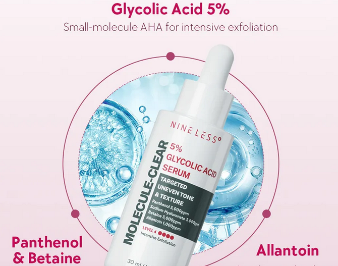 NINELESS Molecule-Clear 5% Glycolic Acid Serum