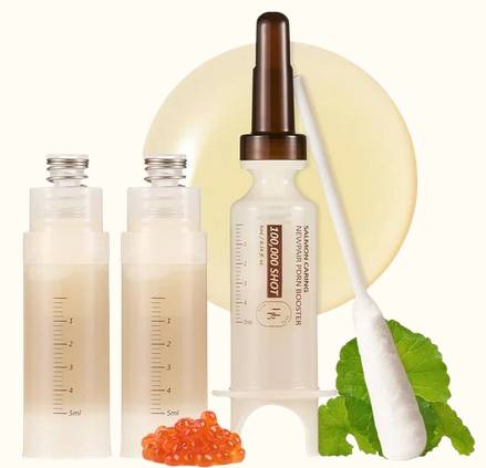 Heveblue Salmon Caring Centella New Pair PDRN Booster 100,000 Shot Essence 2ea