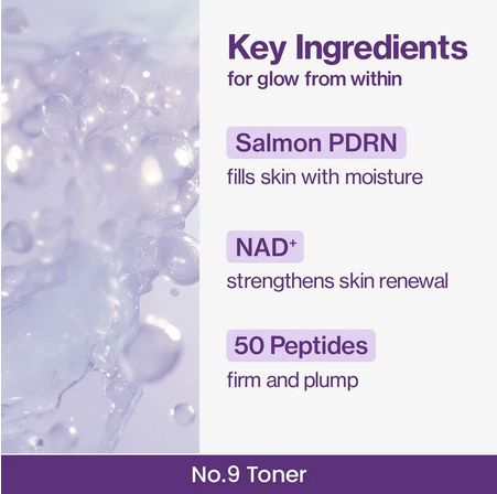 Numbuzin No.9 NAD PDRN Glow Boosting Toner - 150ml