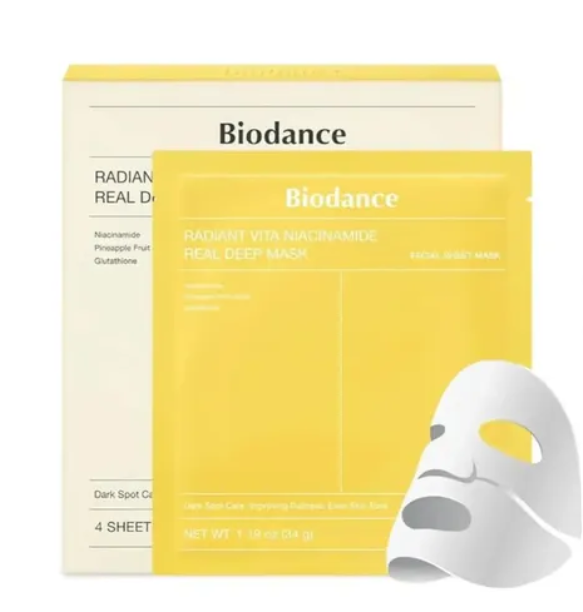 Biodance Radiant Vita Niacinamide Real Deep Mask 1Box (34g*4ea)