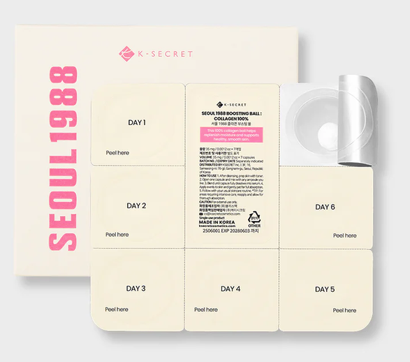 KSECRET SEOUL 1988 Boosting Ball : Collagen 100% (0.0012oz x 7 capsules)