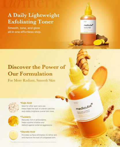 Medicube Kojic Acid Turmeric Resurfacing Toner 250ML