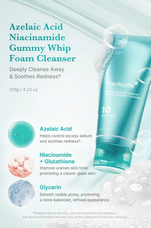 Medicube Azelaic Acid Niacinamide Deep Clean Foam Cleanser 120g