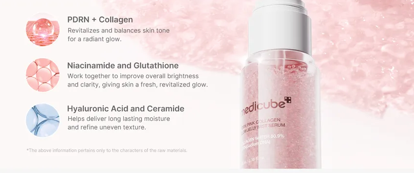 Medicube PDRN PINK COLLAGEN GLOW JELLY MIST SERUM 100ml