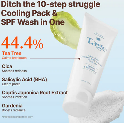 Tage CICA-TREE COOLING JELLY TO FOAM CLEANSER 120ml