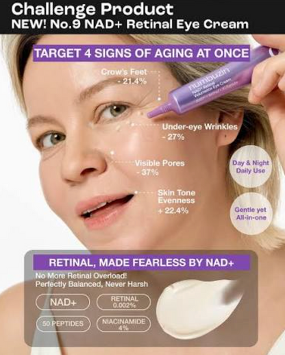 Numbuzin No.9 NAD+ Retinal Volumetox Eye Cream 20ml (Tubo)