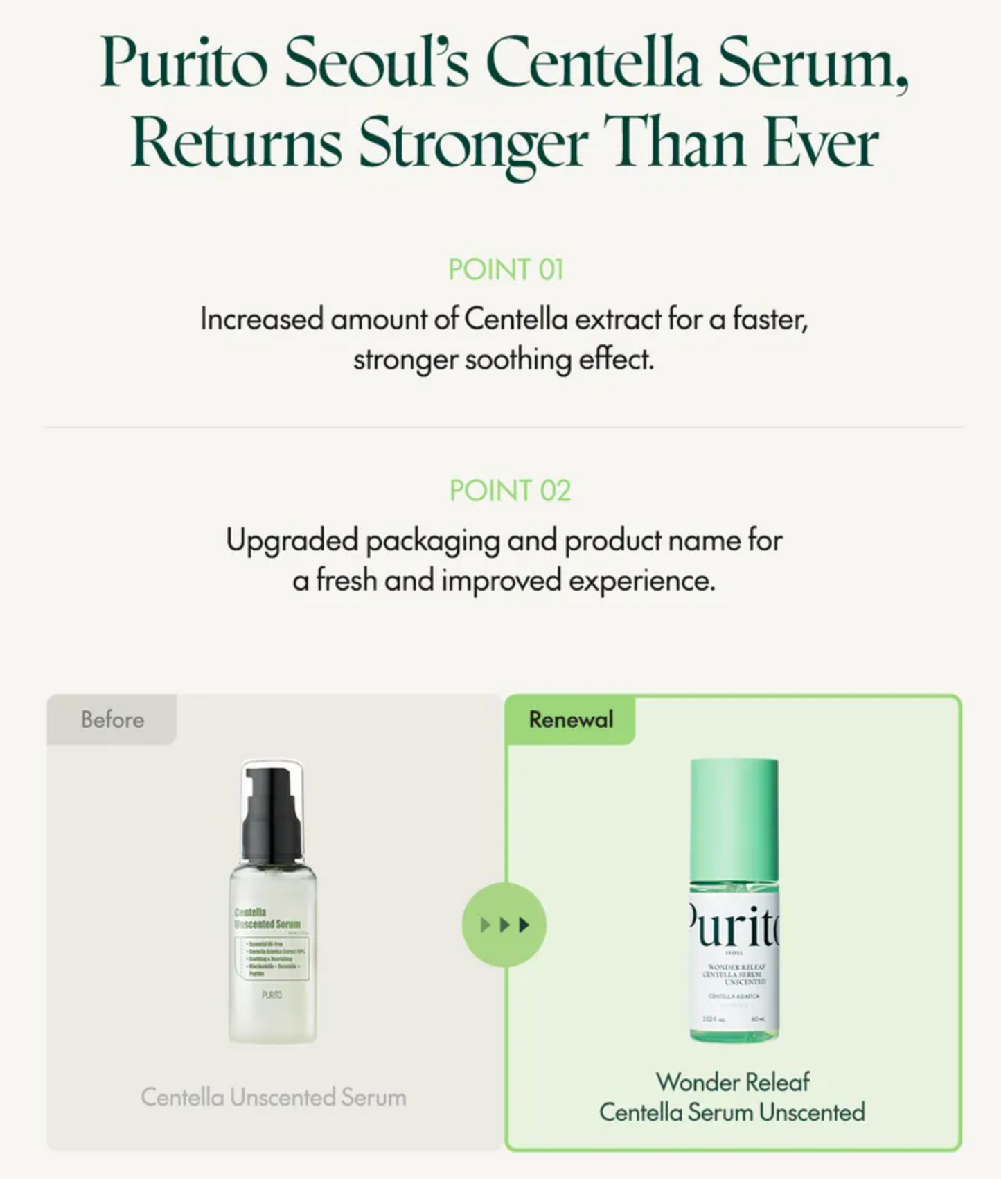 PURITO SEOUL Wonder Releaf Centella Serum Unscented