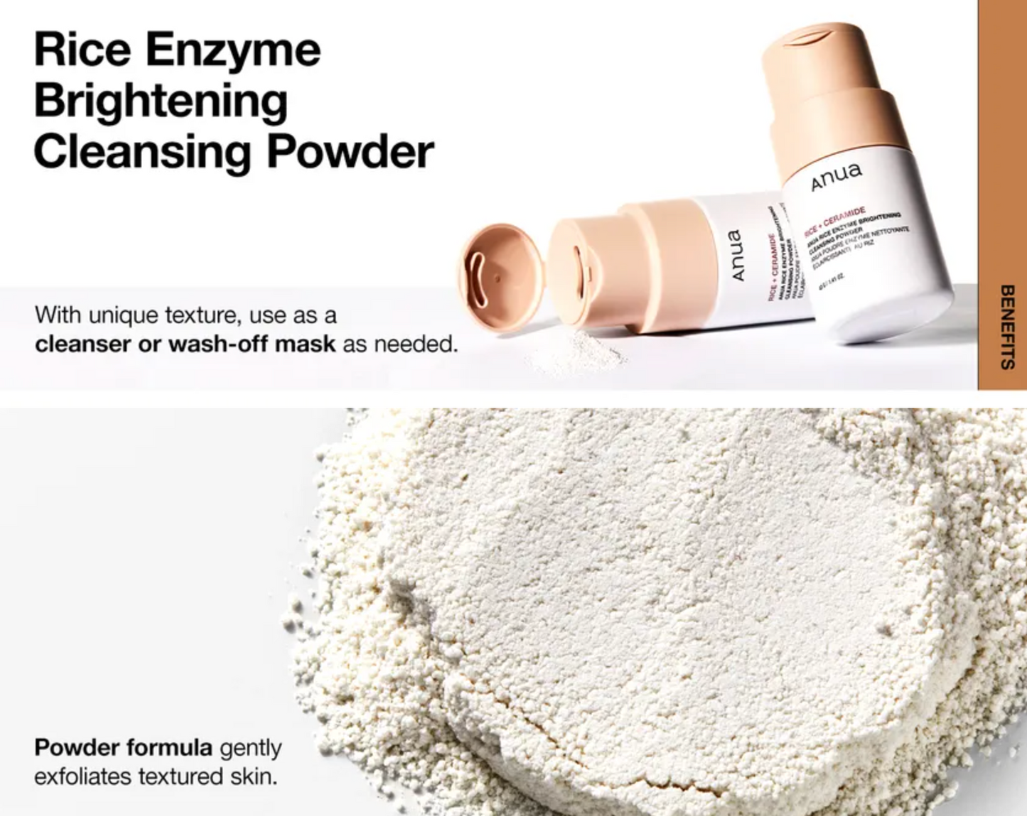 Anua - Rice Enzyme Brightening Cleansing Powder