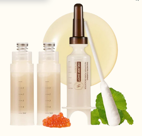 HEVEBLUE Salmon Caring Newpair PDRN Booster 100,000 Shot Essence 2 pcs Set [1 set]