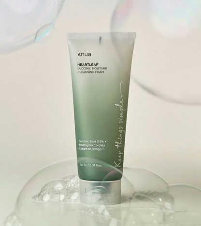 Anua Heartleaf Succinic Moisture Cleansing Foam