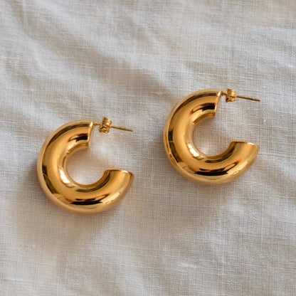 Gold chunky hoops