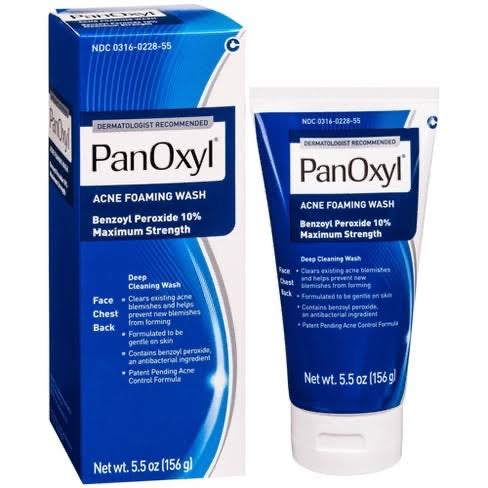 PanOxyl Acne Foaming Wash with 10% Benzoyl Peroxide